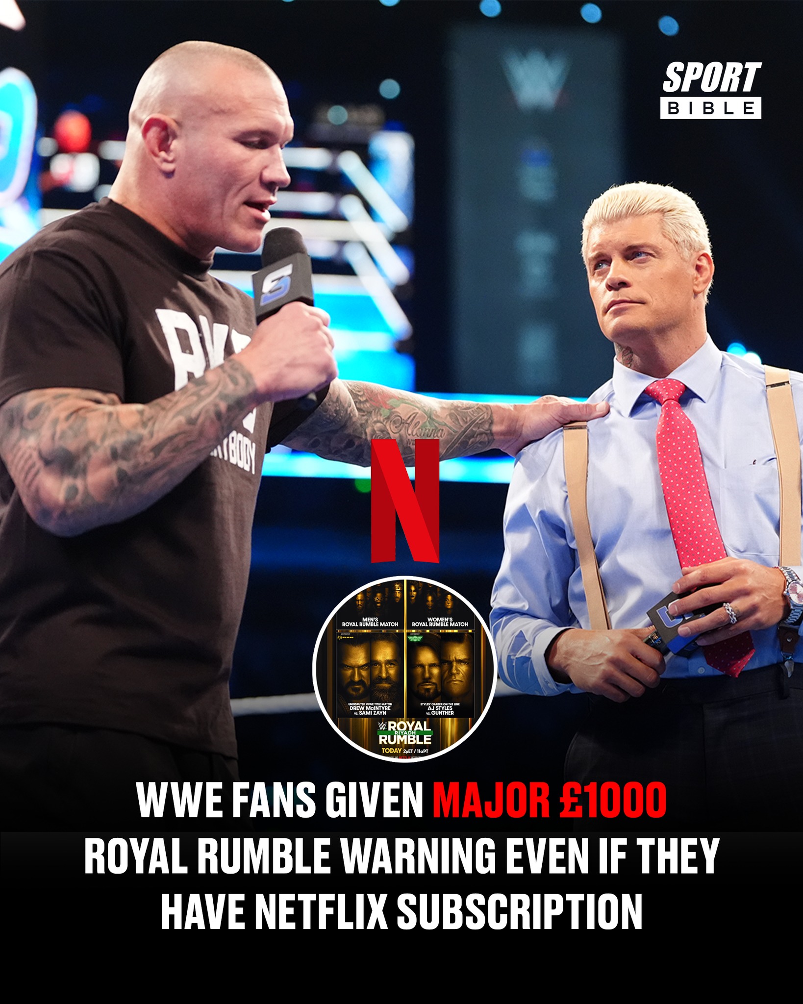 SPORTbible - 🚨 ATTENTION WWE FANS 🚨 Everyone getting... | Facebook