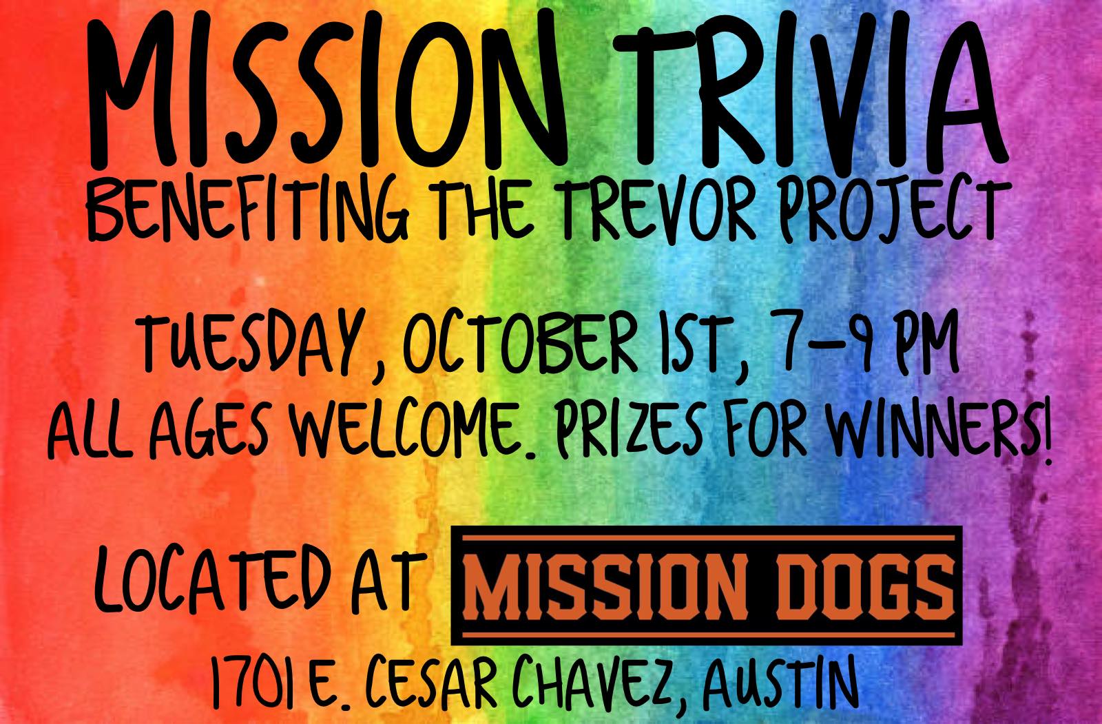 Mission Trivia - Mission Trivia (benefitting the Trevor Project) starts ...