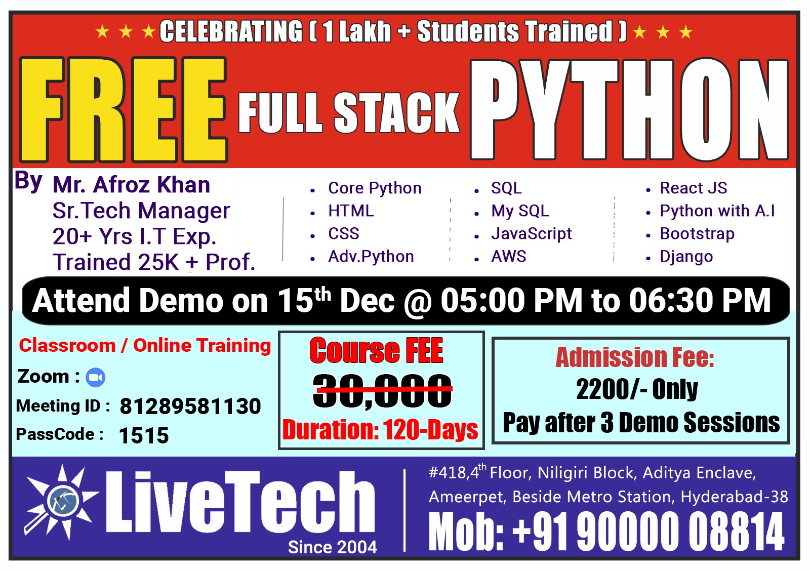 LiveTech - 🎉 Dear Student, Welcome to LiveTech! (Software... | Facebook