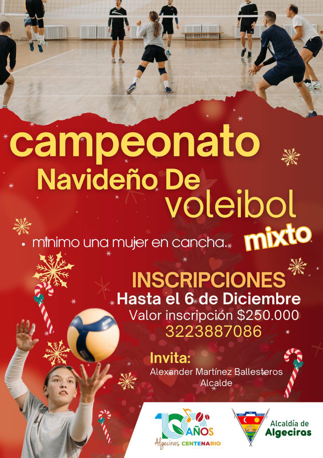 Alcaldia - 𝐂𝐚𝐦𝐩𝐞𝐨𝐧𝐚𝐭𝐨 𝐍𝐚𝐯𝐢𝐝𝐞𝐧̃𝐨 𝐝𝐞 𝐕𝐨𝐥𝐞𝐢𝐛𝐨𝐥 𝐌𝐢𝐱𝐭𝐨 Participa en estas ...