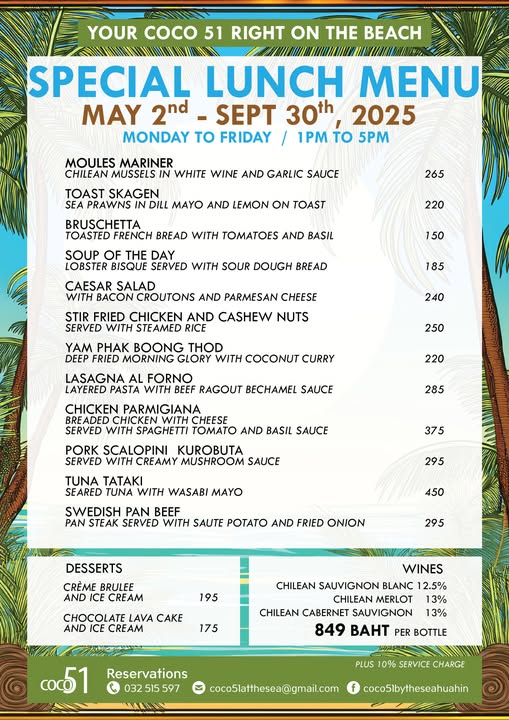 Coco - #SpecialLunchMenu Come May 1st marks the official start to the ...