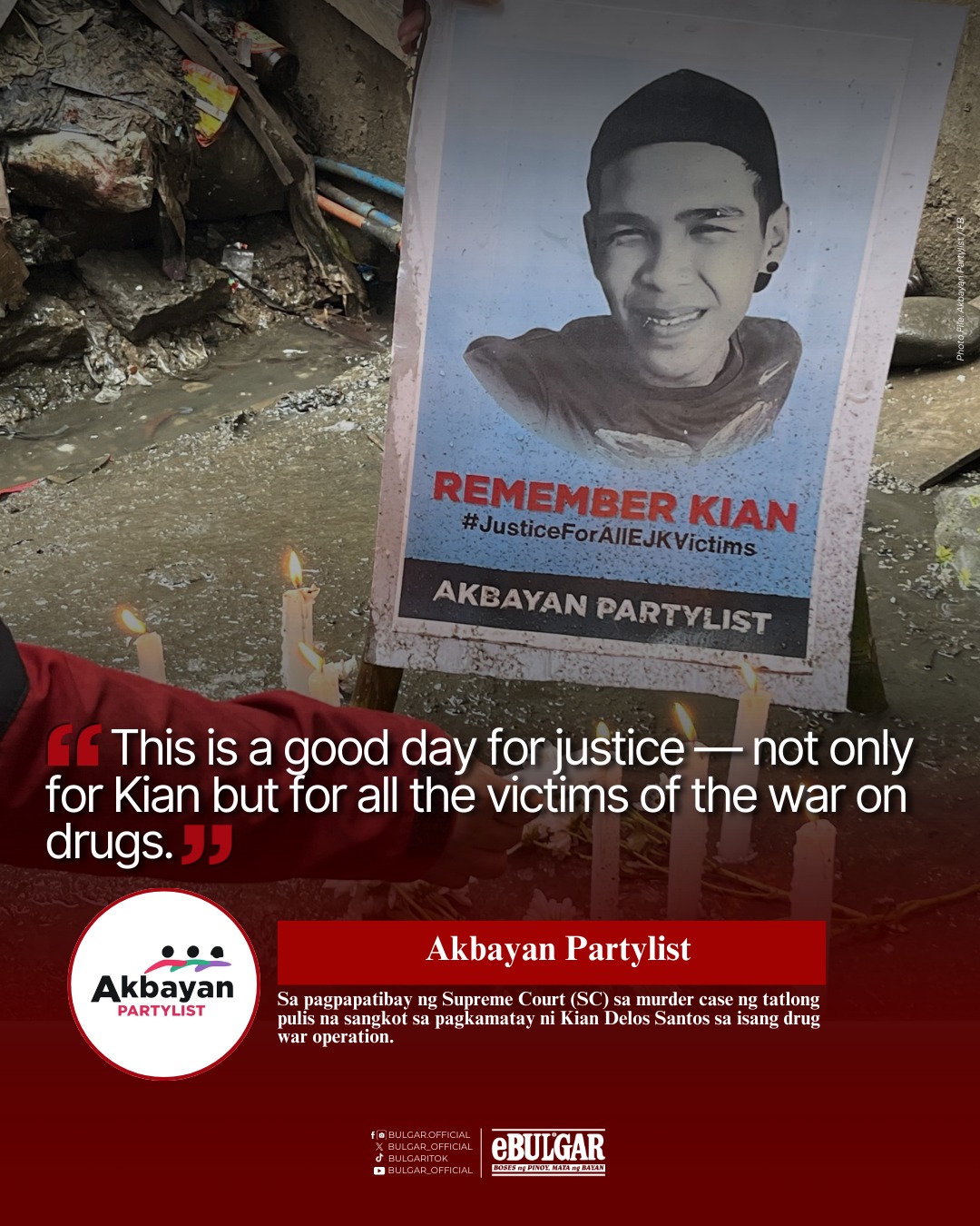 BULGAR - Ito ang naging pahayag ng Akbayan Partylist kasunod ng ...