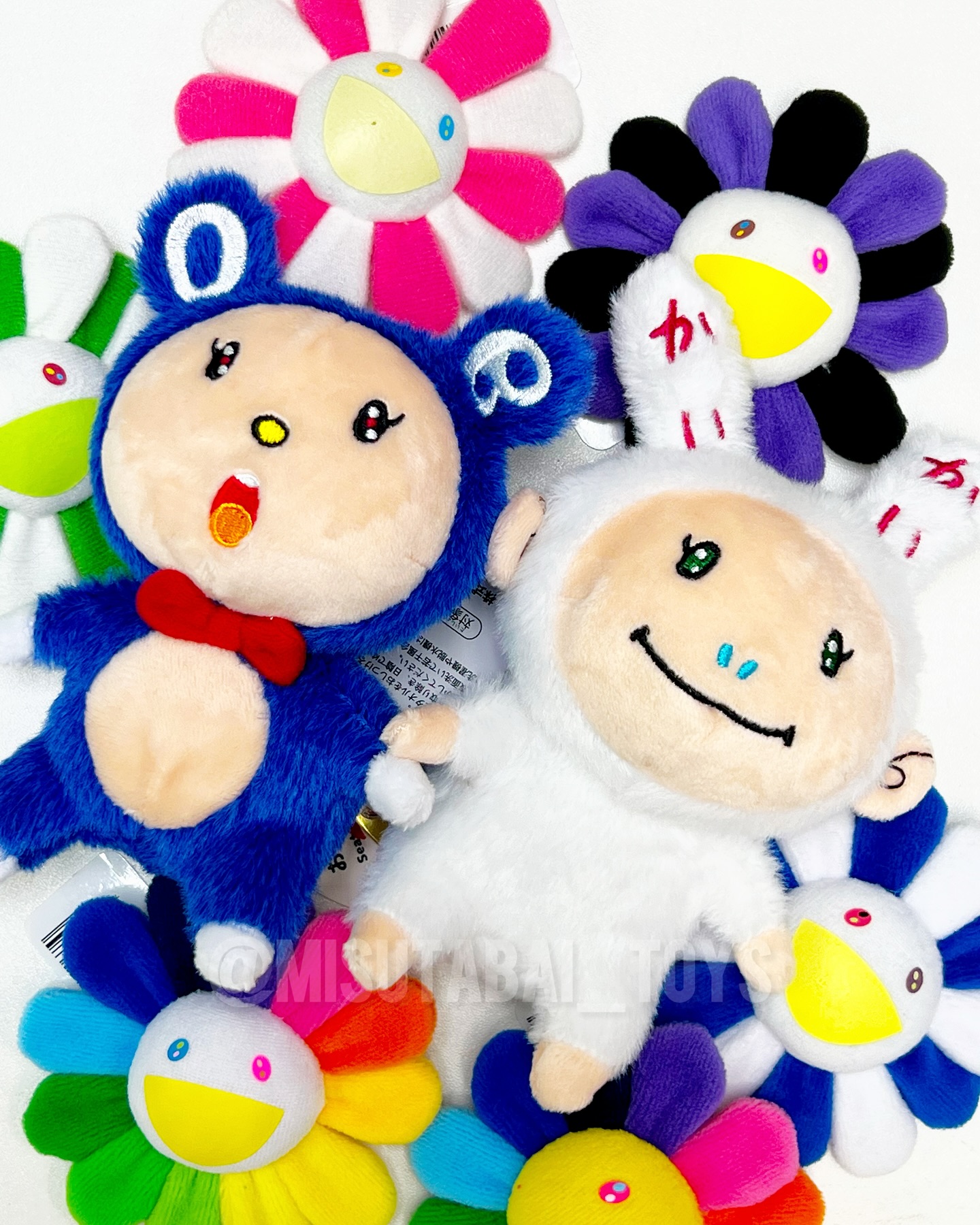 村上隆Takashi Murakami Plush Seated Mr DOB & KAIKAI (Mini) 💙🤍 呢