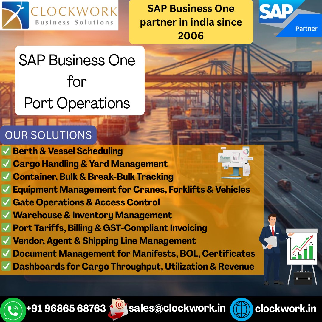 Clockwork - ⚓ SAP Business One for Port Operations A complete ERP ...