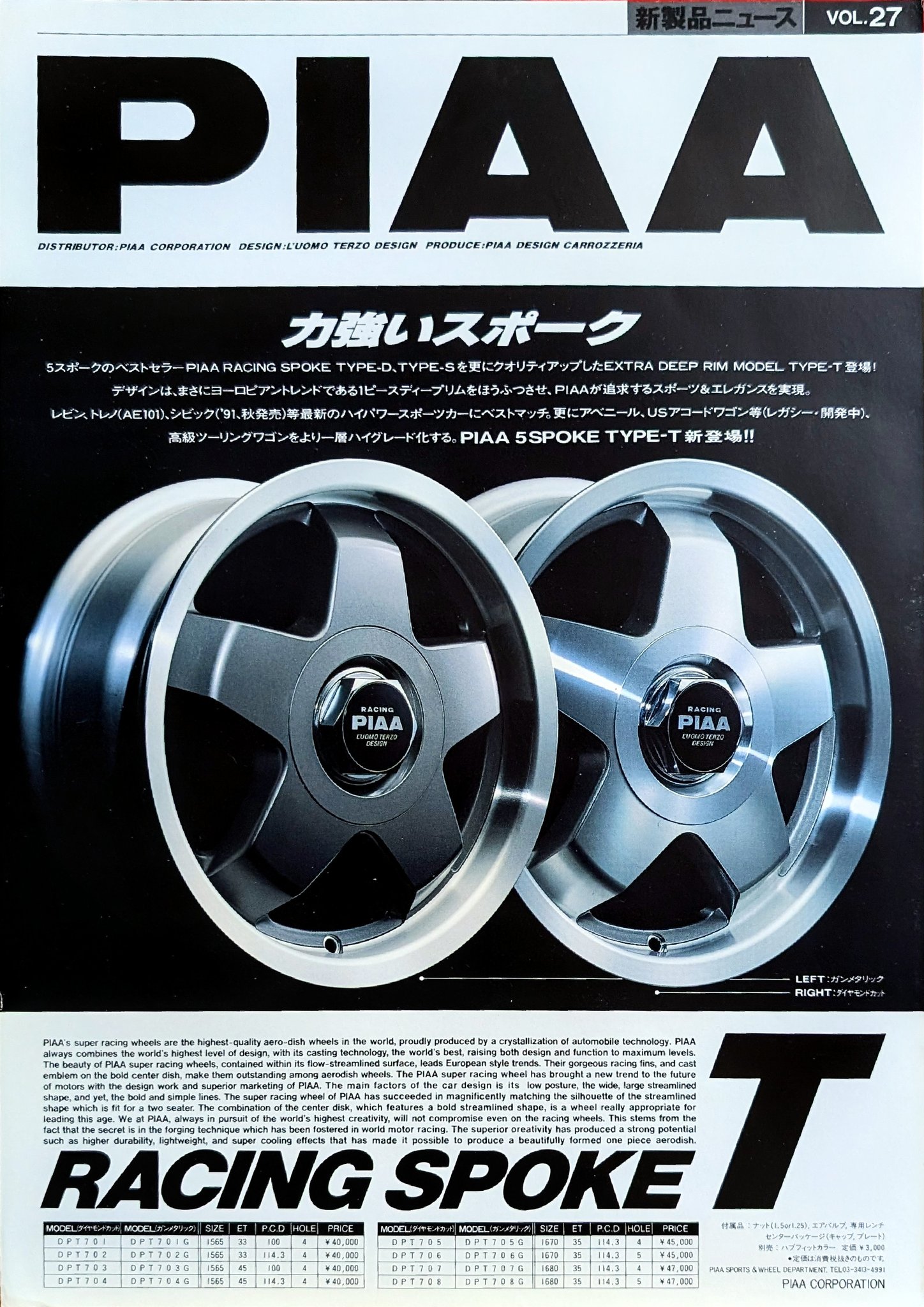 PIAA RACING SPOKE T. powerful spokes Introducing the EXTRA DEEP 