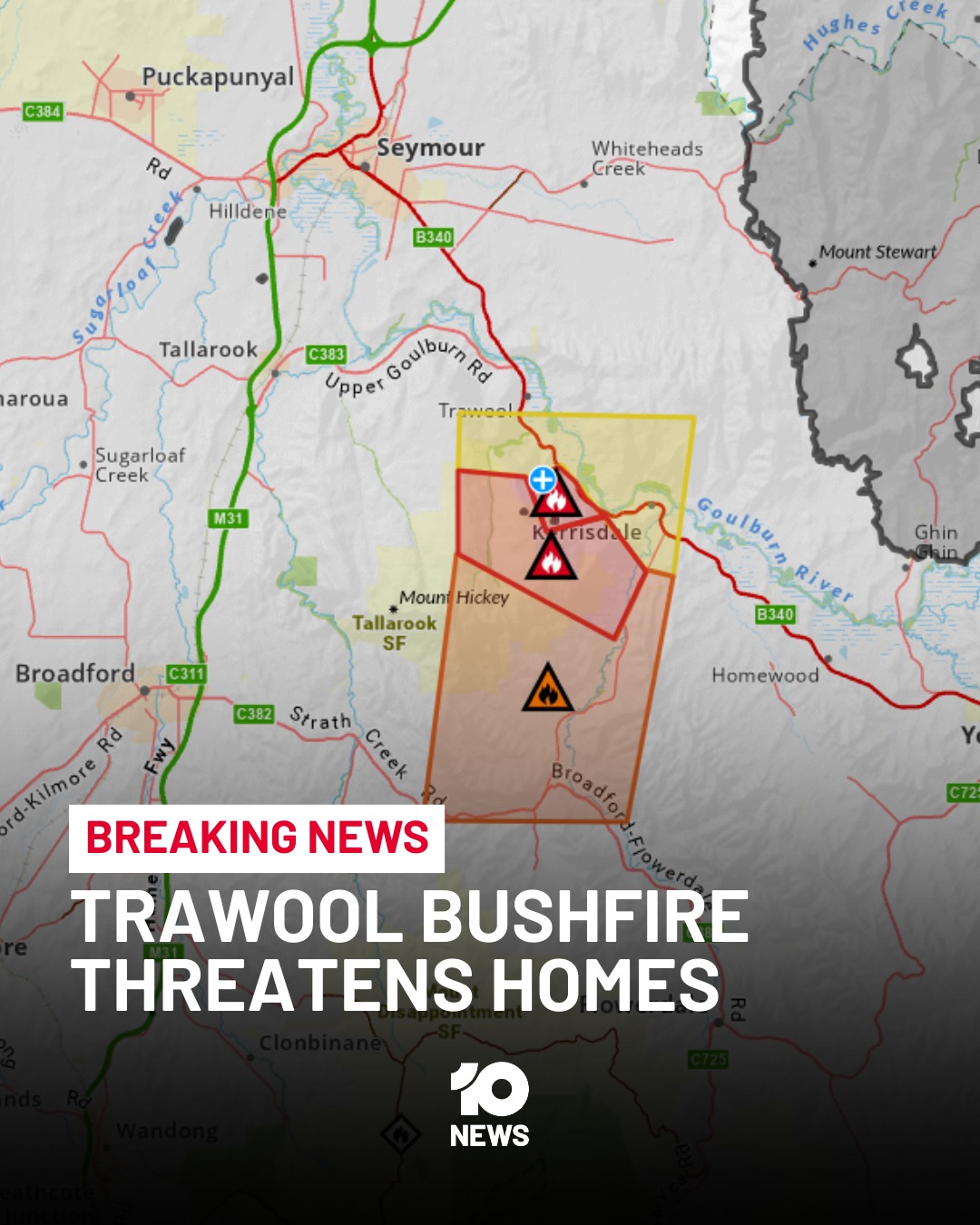 #BREAKING: A bushfire is threatening... - 10 News Melbourne | Facebook