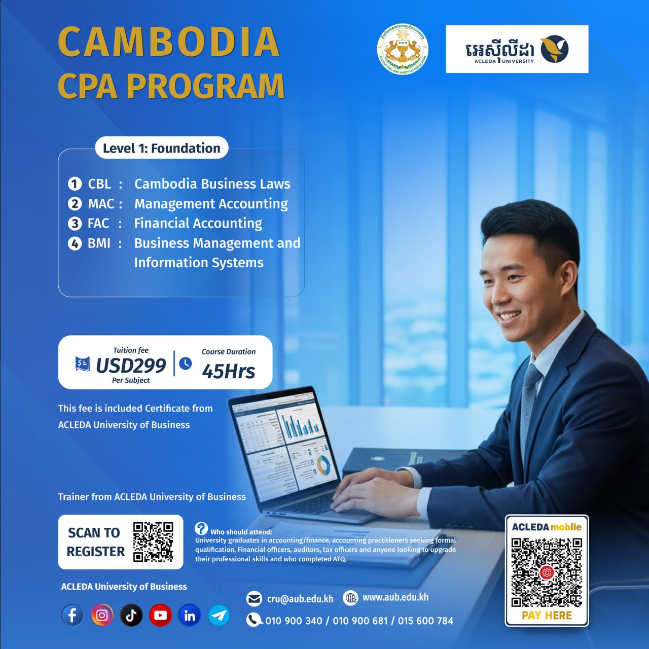 📍Cambodia CPA Program:... - ACLEDA University of Business | Facebook