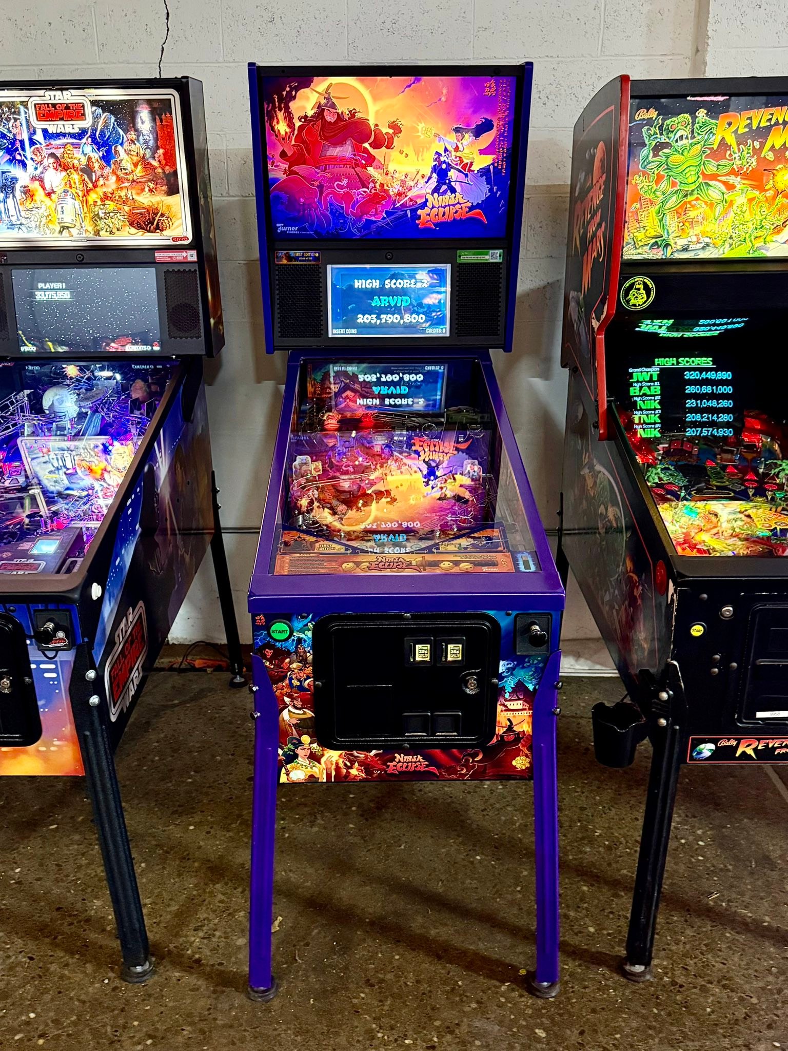 2024 Turner Pinball Ninja Eclipse 🥷 First Edition pinball machine