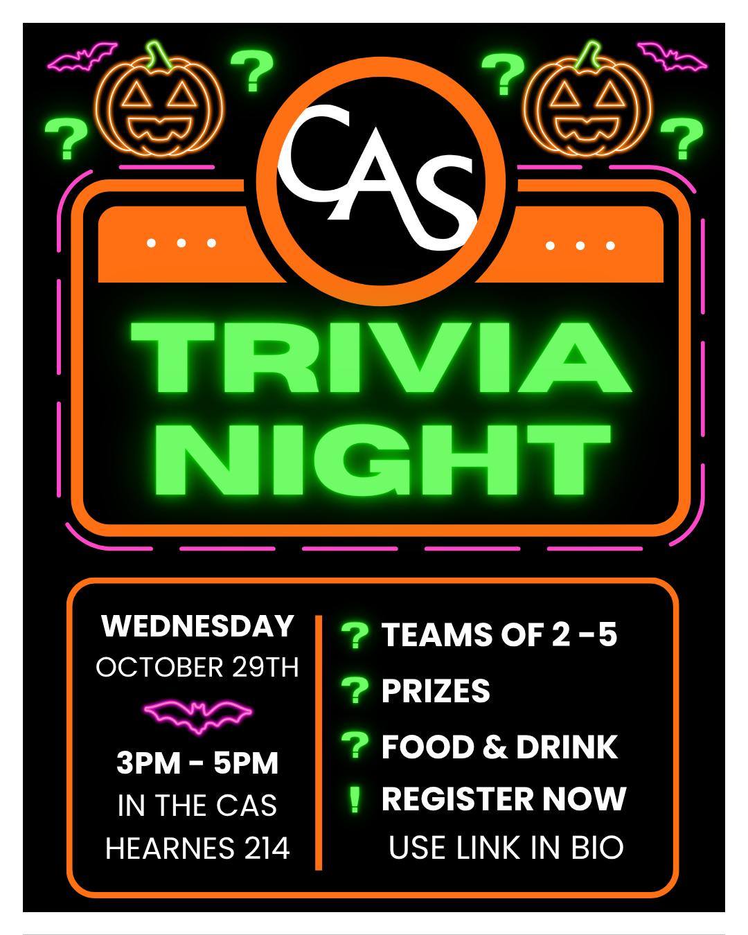 🧠 🎃 A trivia competition in... - Center for Academic Support | Facebook