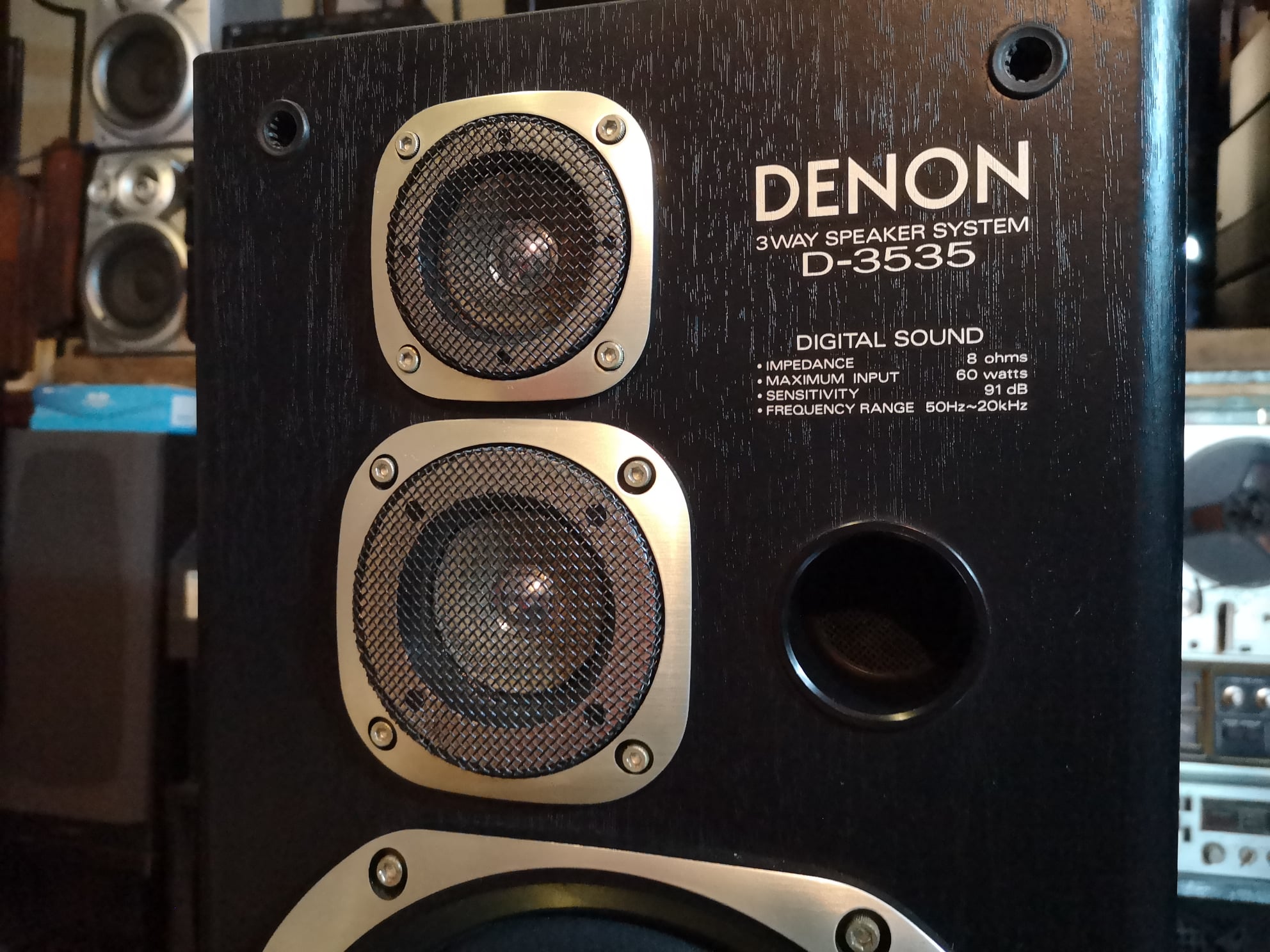SOLD] Denon D3535 3 way Speaker System. 60W 8Ω 91dB 50Hz-20KHz