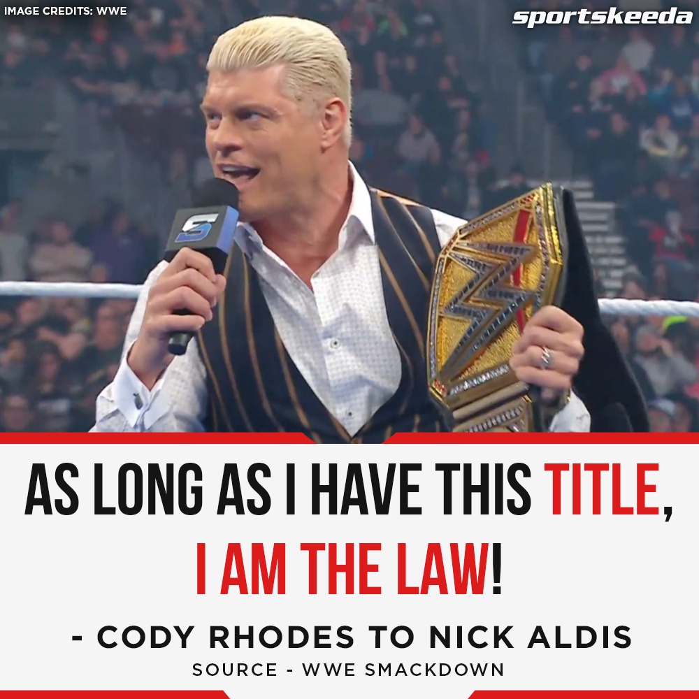 Cody Rhodes doesn't consider law... - Sportskeeda Wrestling | Facebook