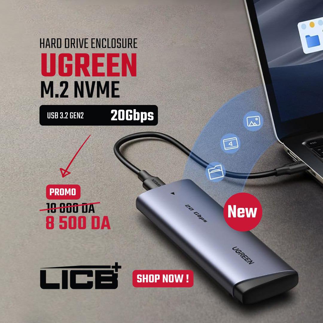 LICB+ - 🚨 تخفيض بنسبة 15% 😱 على راك UGREEN 20Gbps M.2 NVMe /SATA عند ...