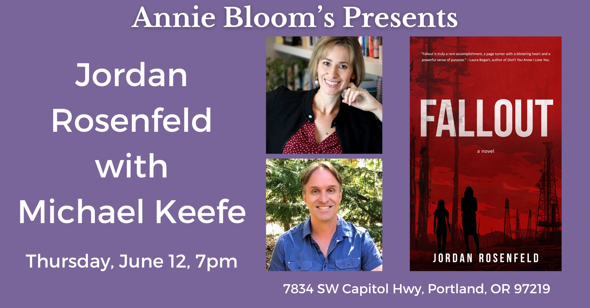 Reading: Jordan Rosenfeld with Michael Keefe