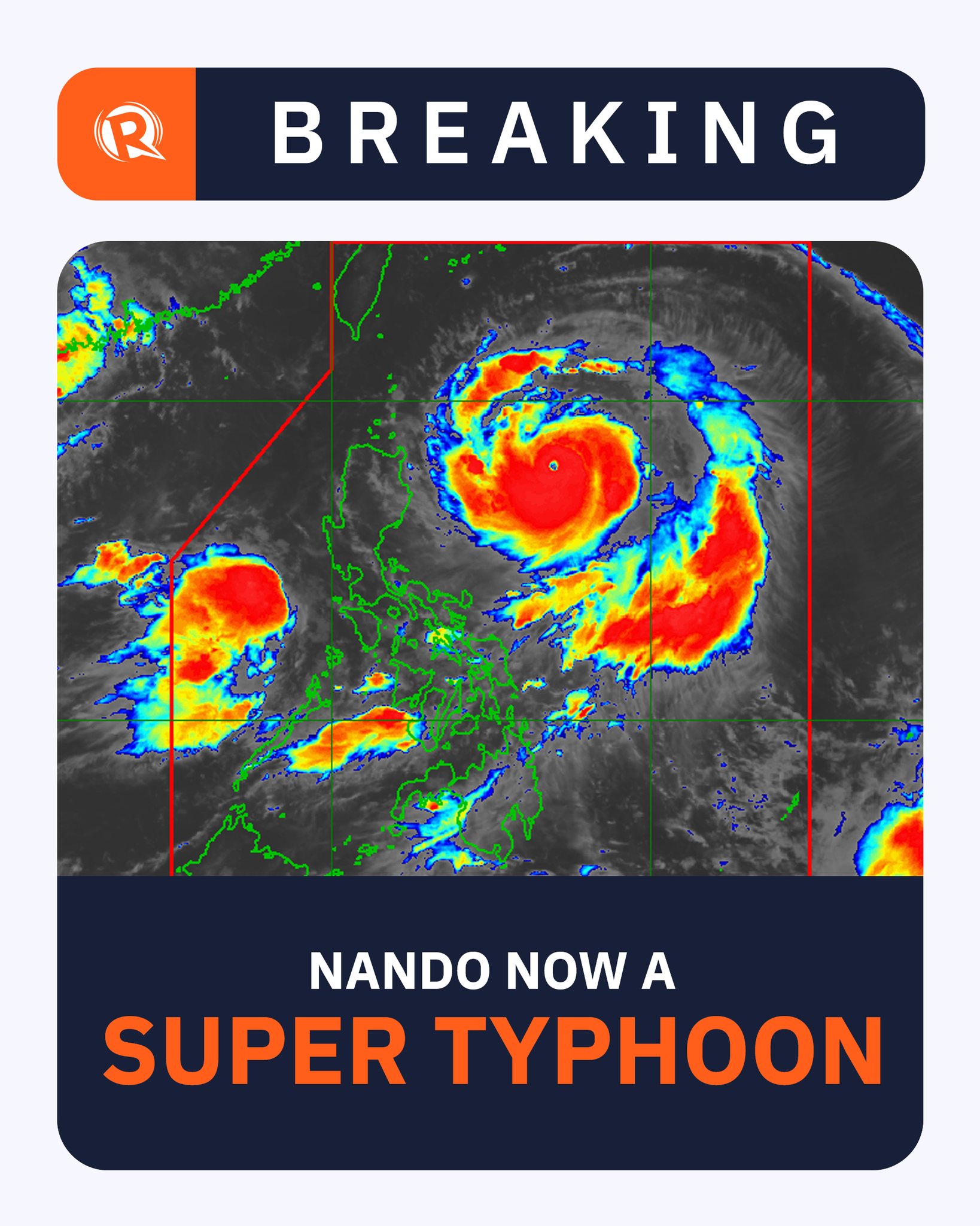 Rappler - BREAKING: PAGASA says Nando (Ragasa) intensified... | Facebook