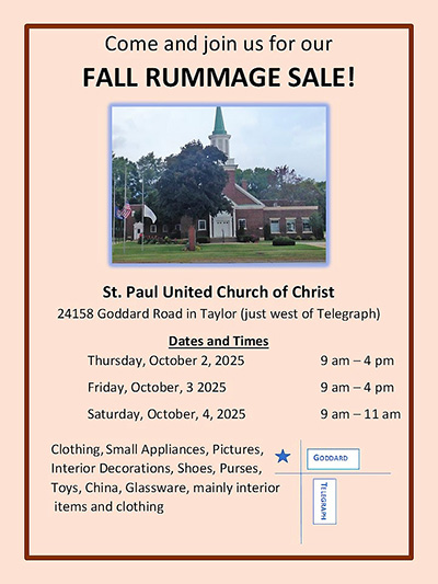 Fall Rummage Sale - 2025