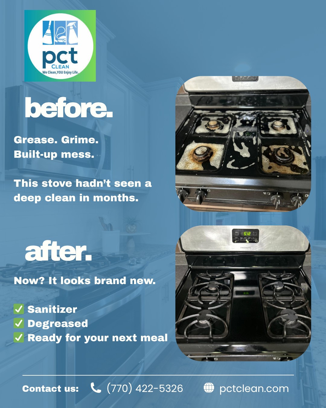 PCT - Greasy. Sticky. Burnt-on mess. That’s what we walked into. Now ...