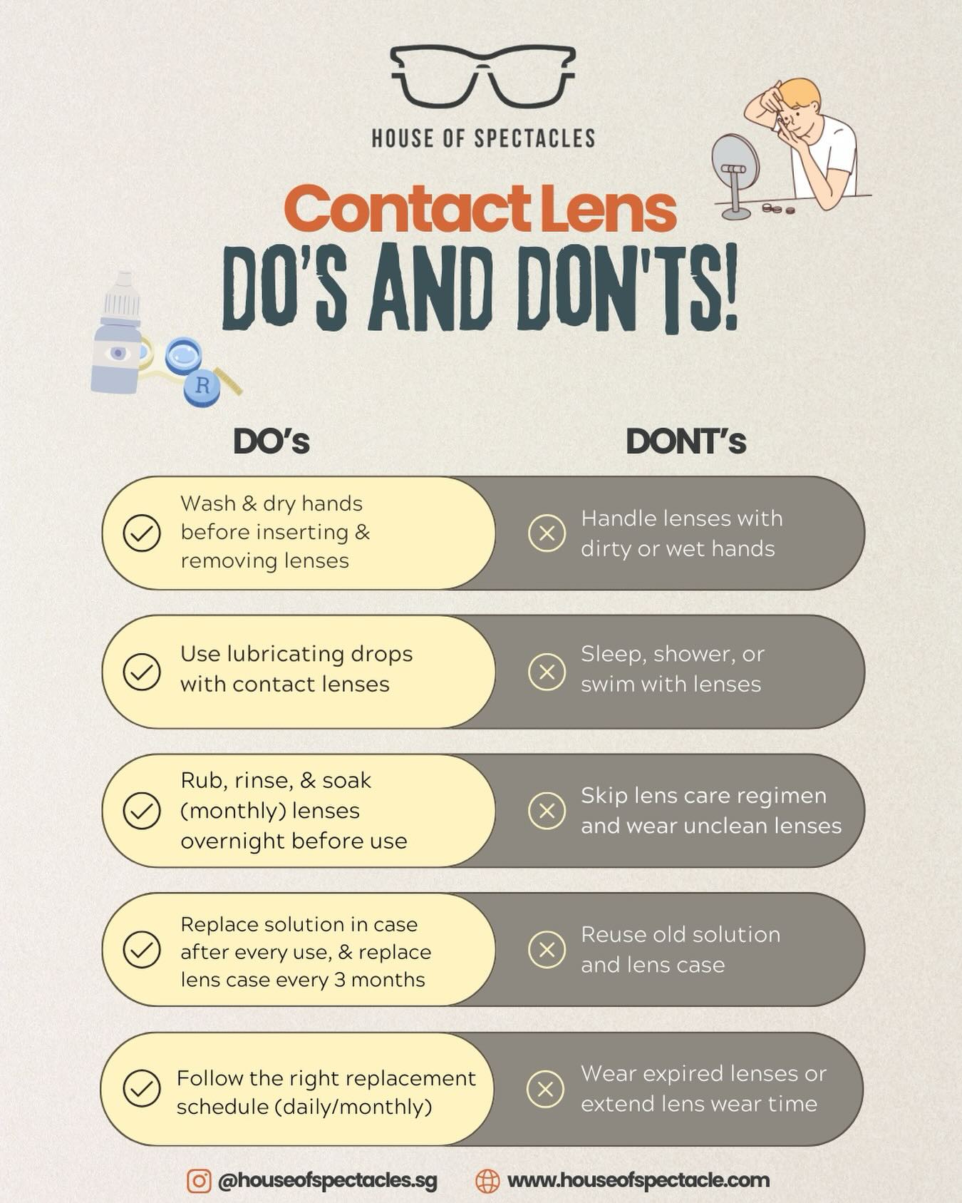House - Small habits, big difference 👀 Follow these contact lens do’s ...