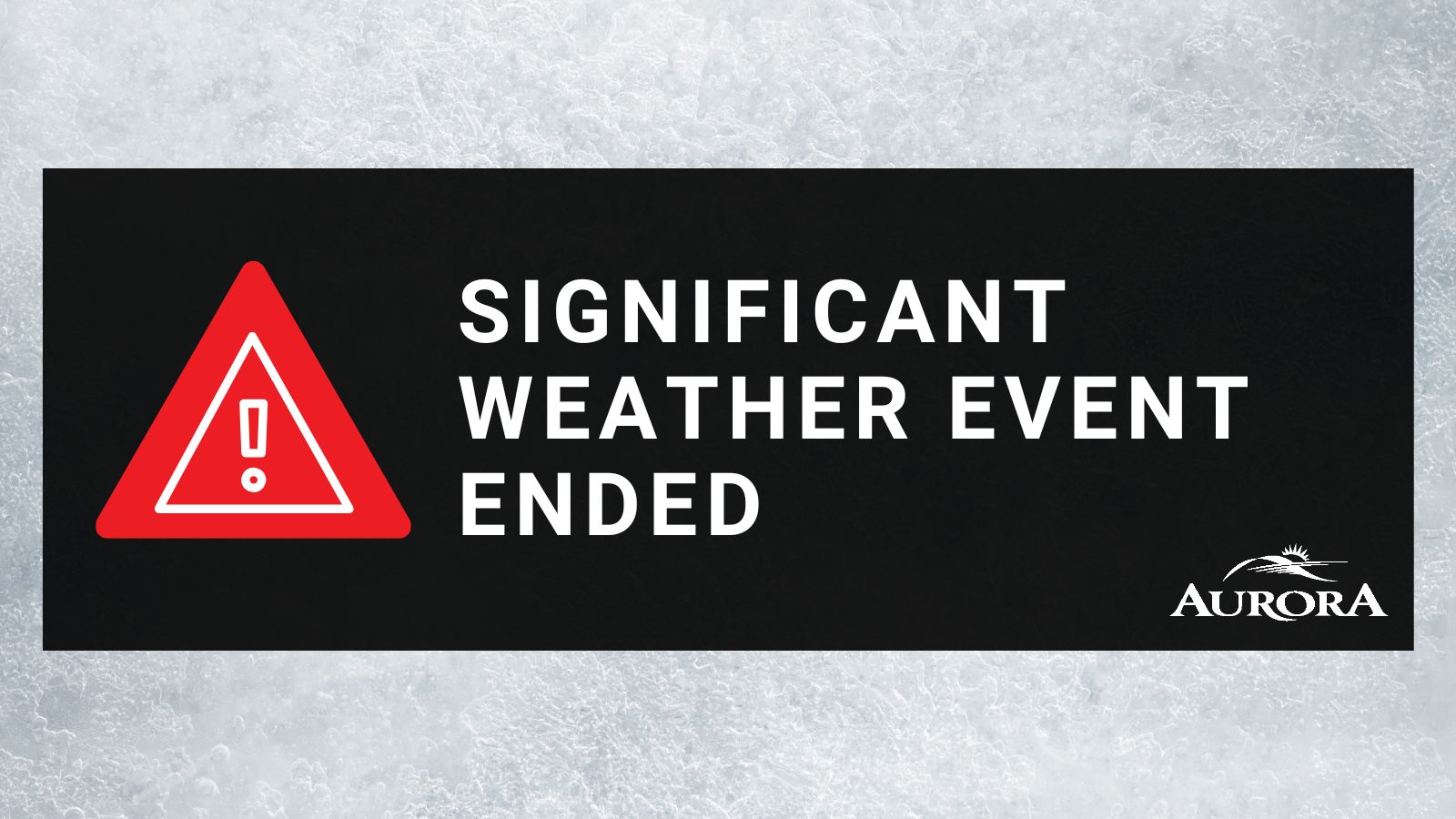 Town of Aurora - The significant weather event, declared... | Facebook