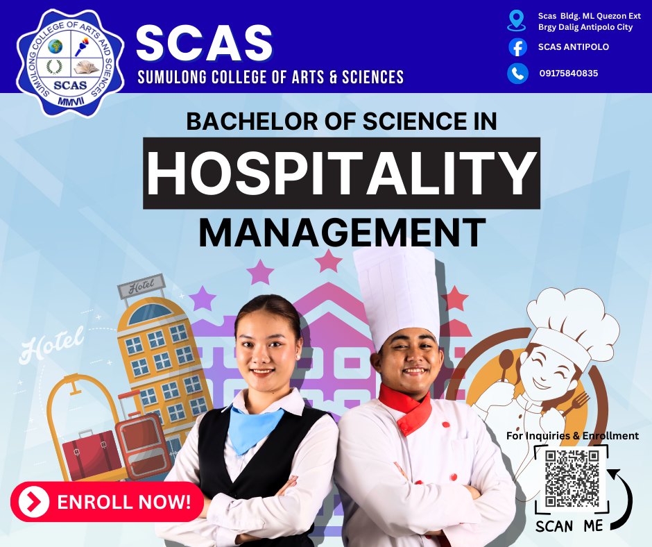 SCAS Antipolo - 🚀 Step into the world of Hospitality and... | Facebook