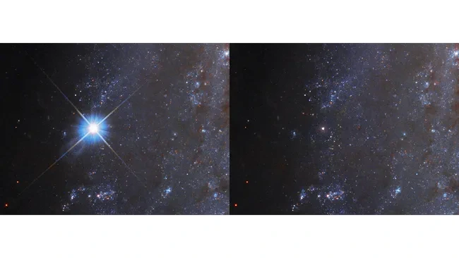 Charleville - A dramatic before and after image of a star's explosion ...