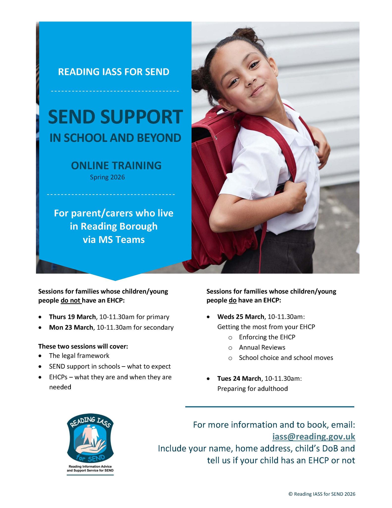 Reading IASS are offering... - Reading SEND Local Offer | Facebook