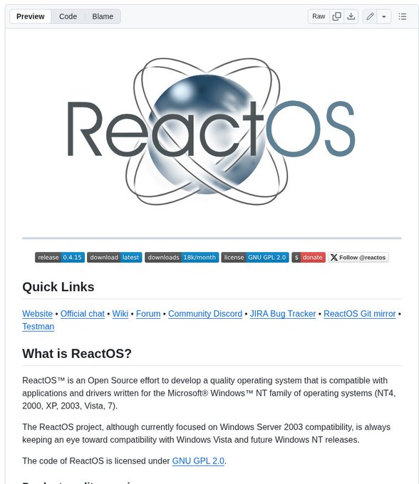 Md - ReactOS is an open source operating system aiming for ...
