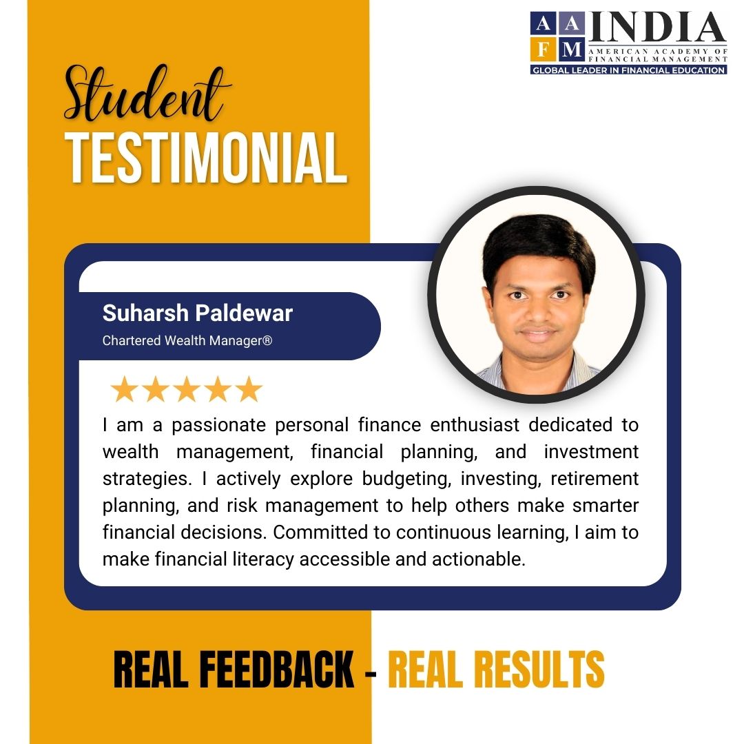 AAFM India - We are proud to share Suharsh Paldewar’s inspiring journey ...