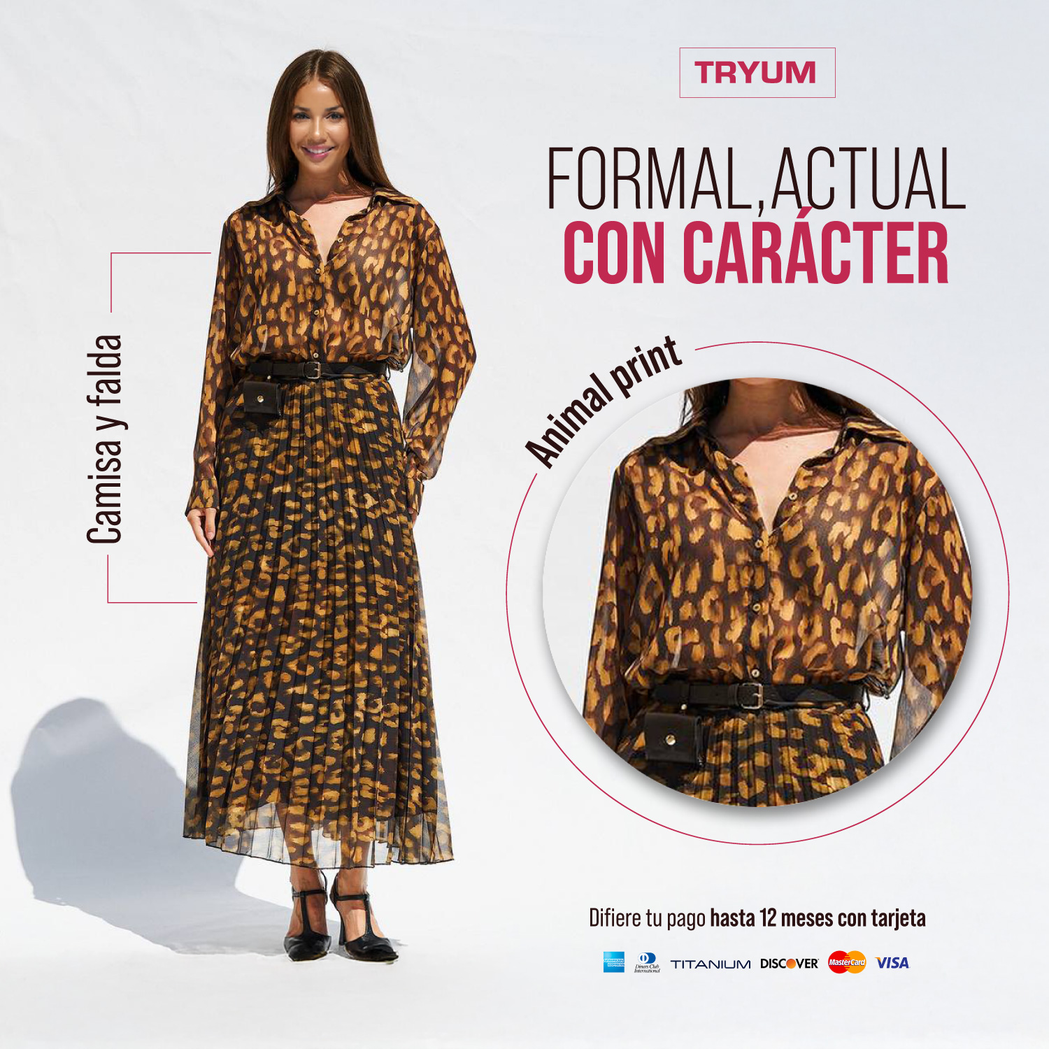 TRYUM - El animal print en camisa y falda combina... | Facebook