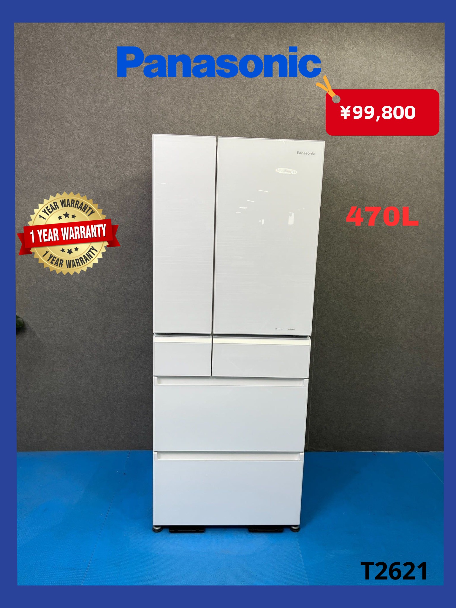 ❄️ PANASONIC 6-DOOR REFRIGERATOR – LARGE CAPACITY, PERFECT FOR 