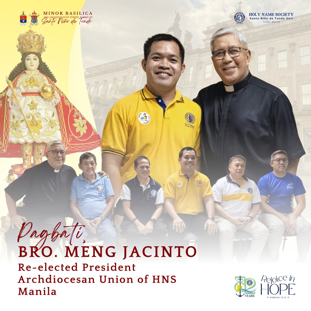 Holy - 𝐏𝐀𝐆𝐁𝐀𝐓𝐈, 𝐁𝐑𝐎. 𝐌𝐄𝐍𝐆 𝐉𝐀𝐂𝐈𝐍𝐓𝐎! Kinagagalak ng HNS Tondo ang ...