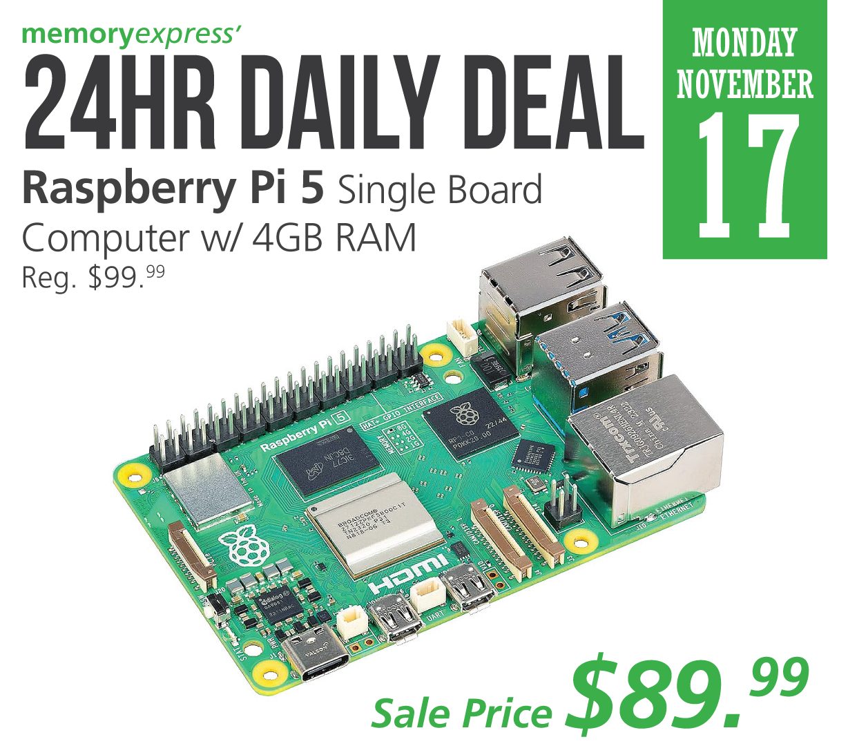 Memory - The RaspberryPi 5 4GB Edition is built using the RP1 I/O ...