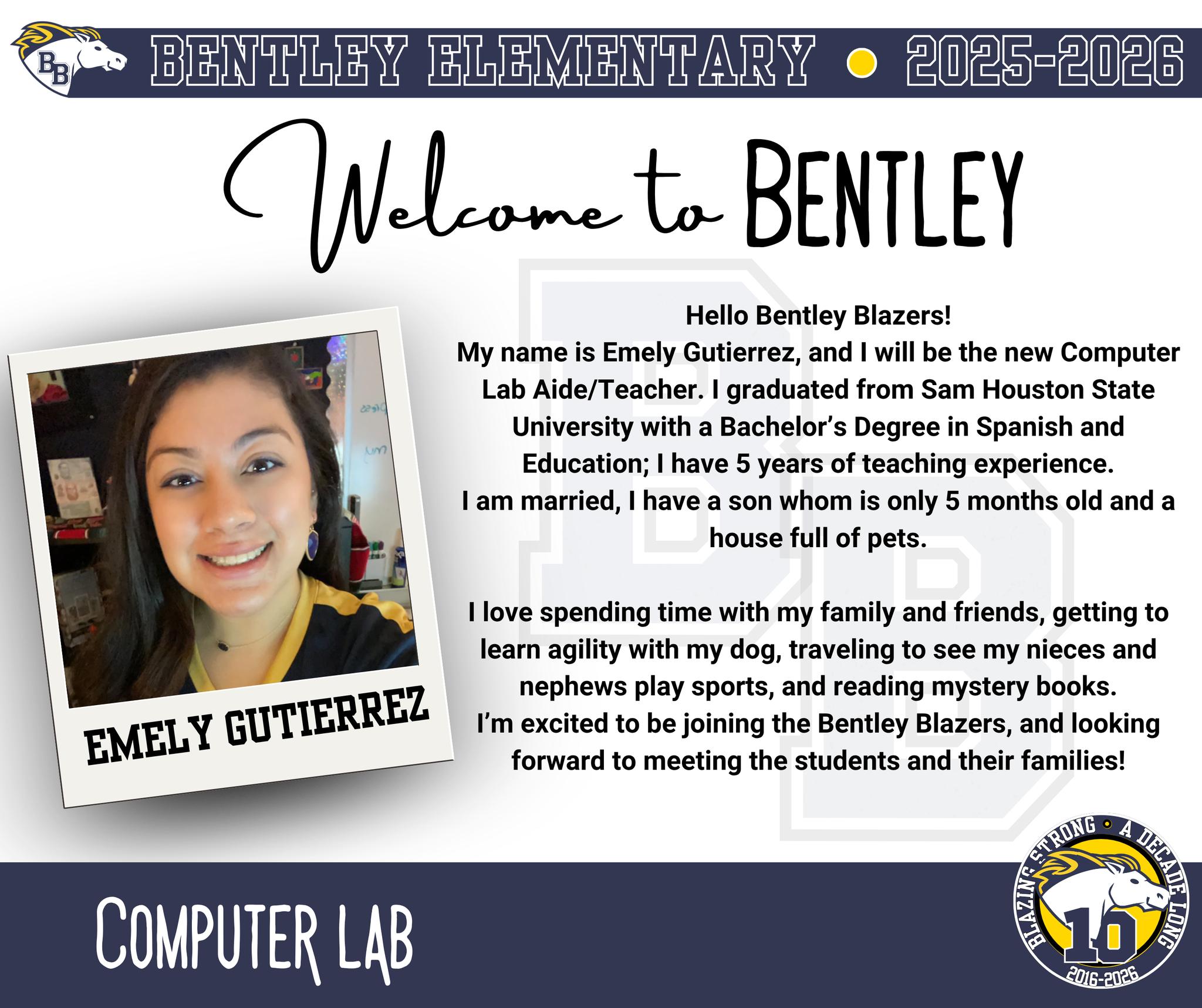 We are so excited to announce our new... - Bentley Elementary | Facebook