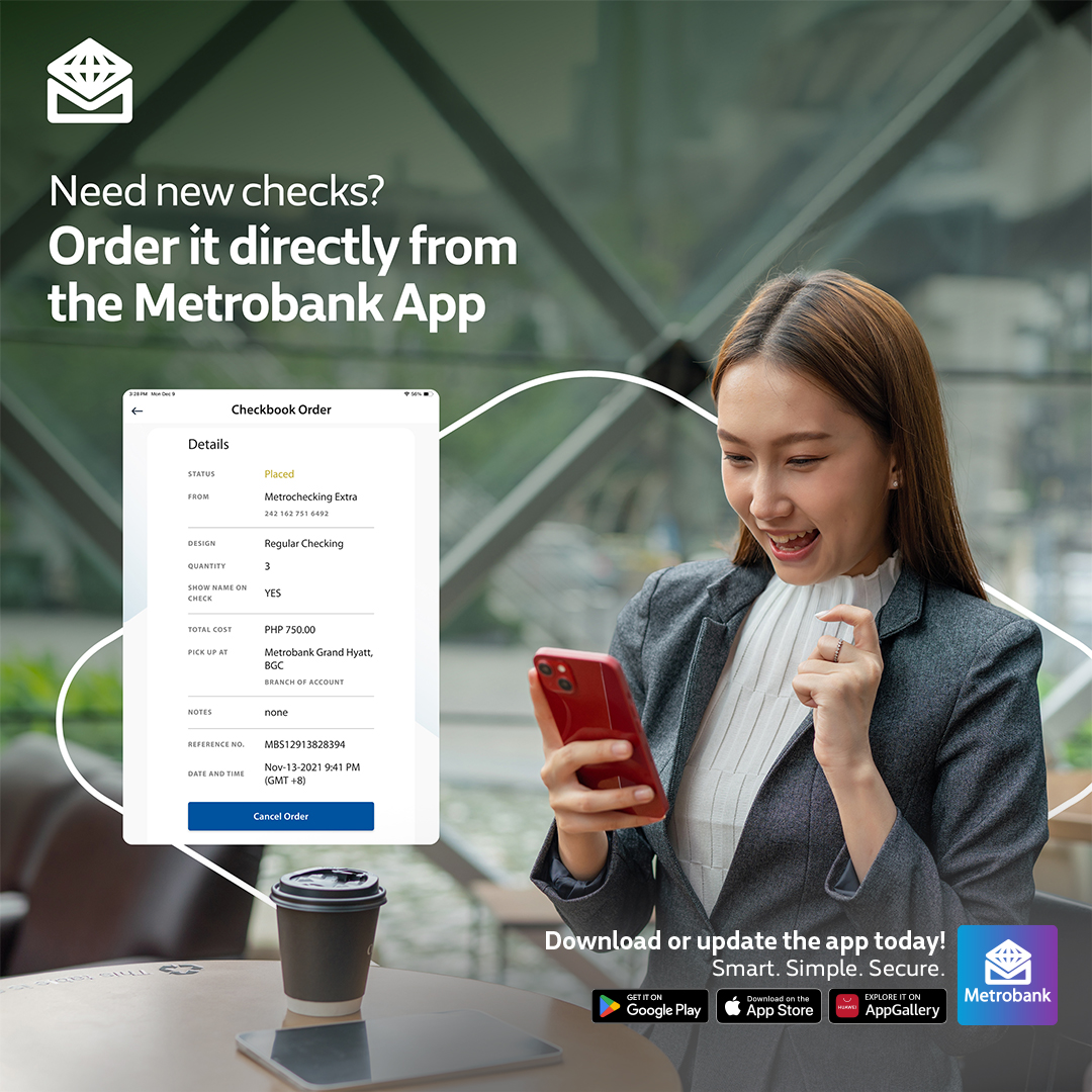 Metrobank - Still calling to order new checks? There’s a faster way ...