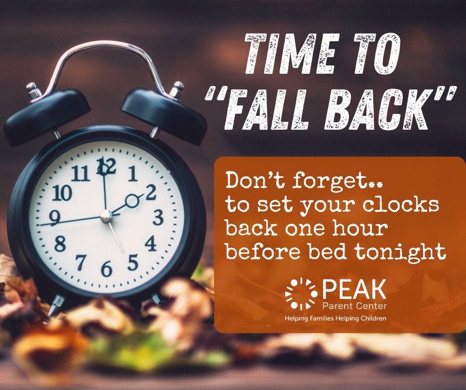 PEAK - ⏰ Don’t forget — it’s time to “fall back” ! Set your clocks back ...