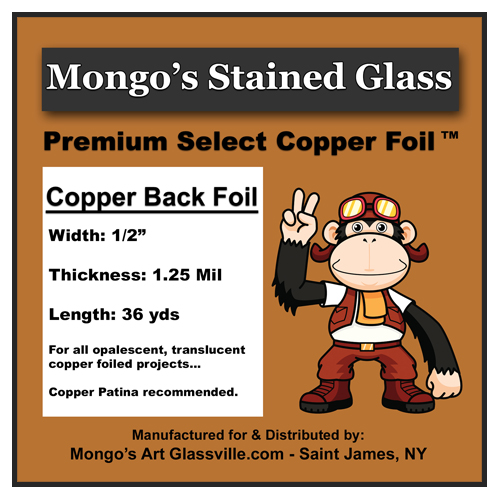 Mongo's premium copper foil for stained glass