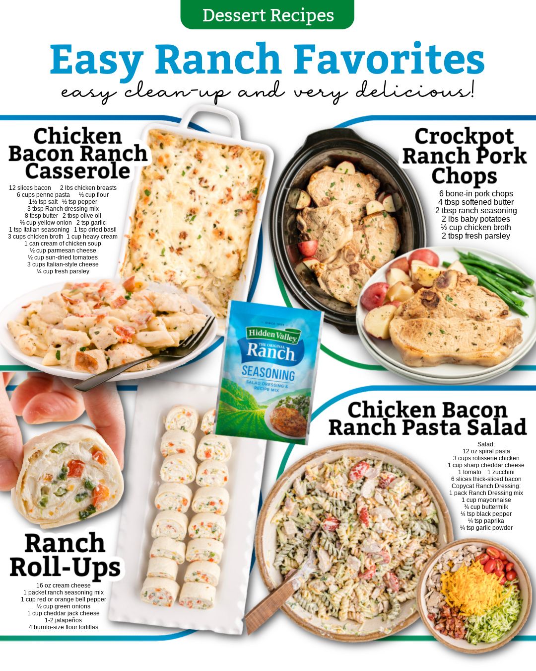 Spaceships - Simple, creamy, and full of flavor—ranch dinners that make ...