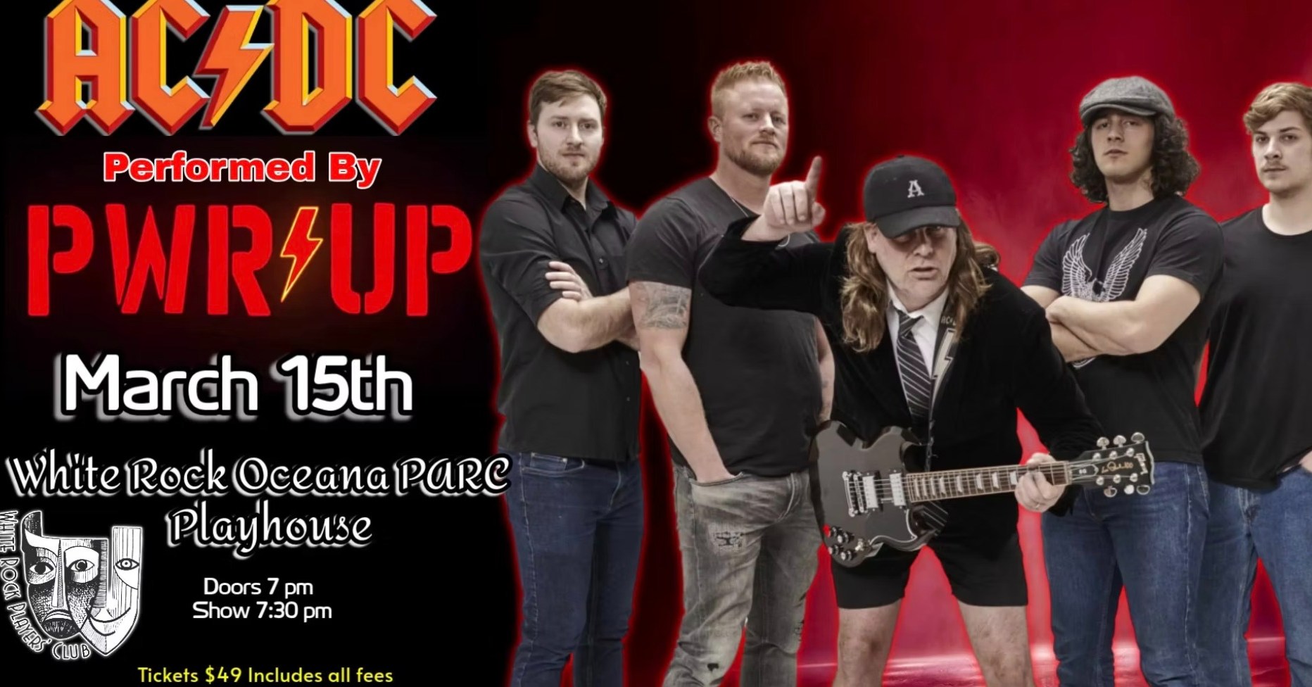 T-Shirt AC/DC PWRUP Stage Lights – Lumière De Scène Officielle Rock Légendaire
