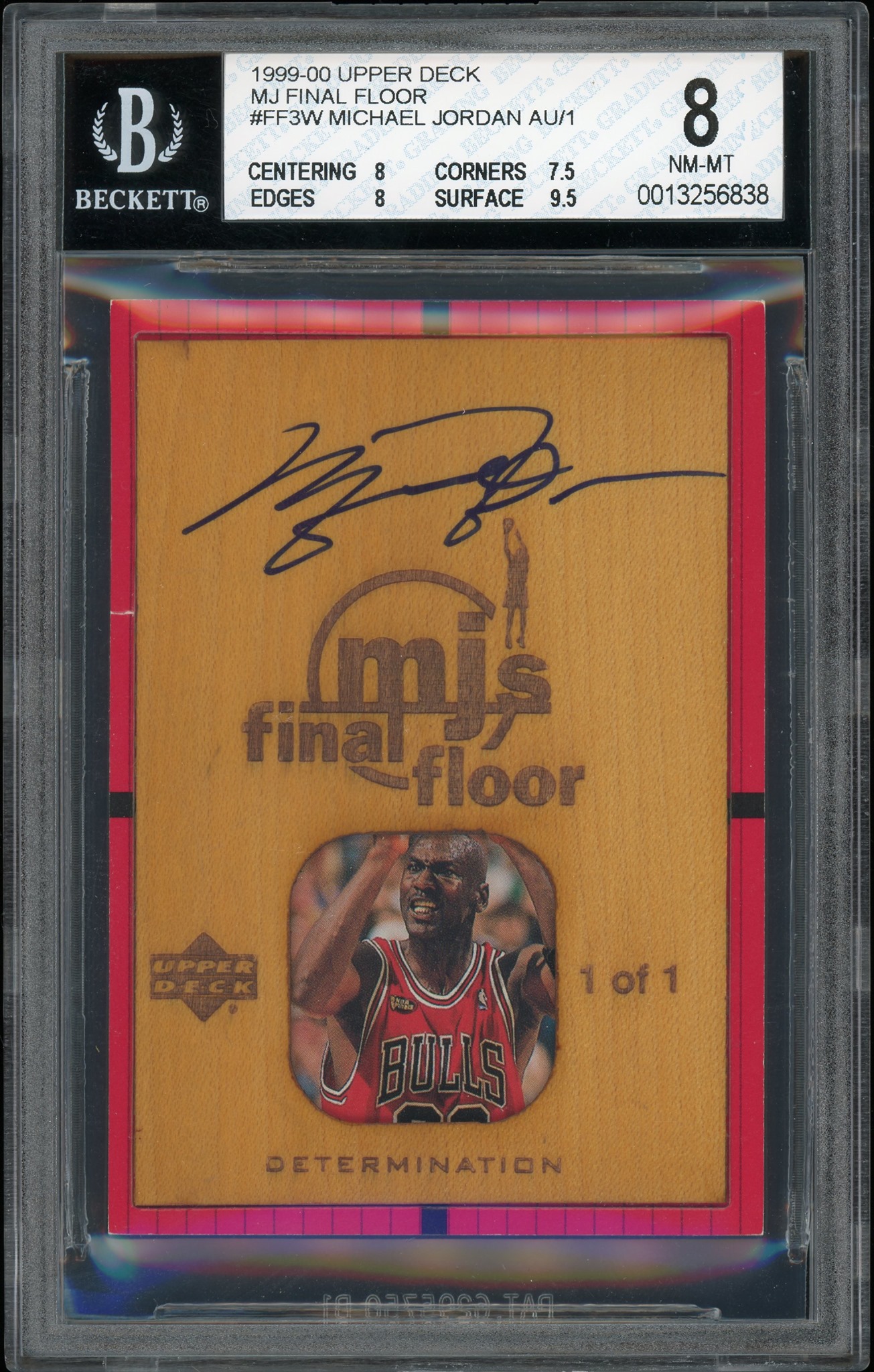The last shot! Signed by Michael Jordan Upper Deck Certificate 