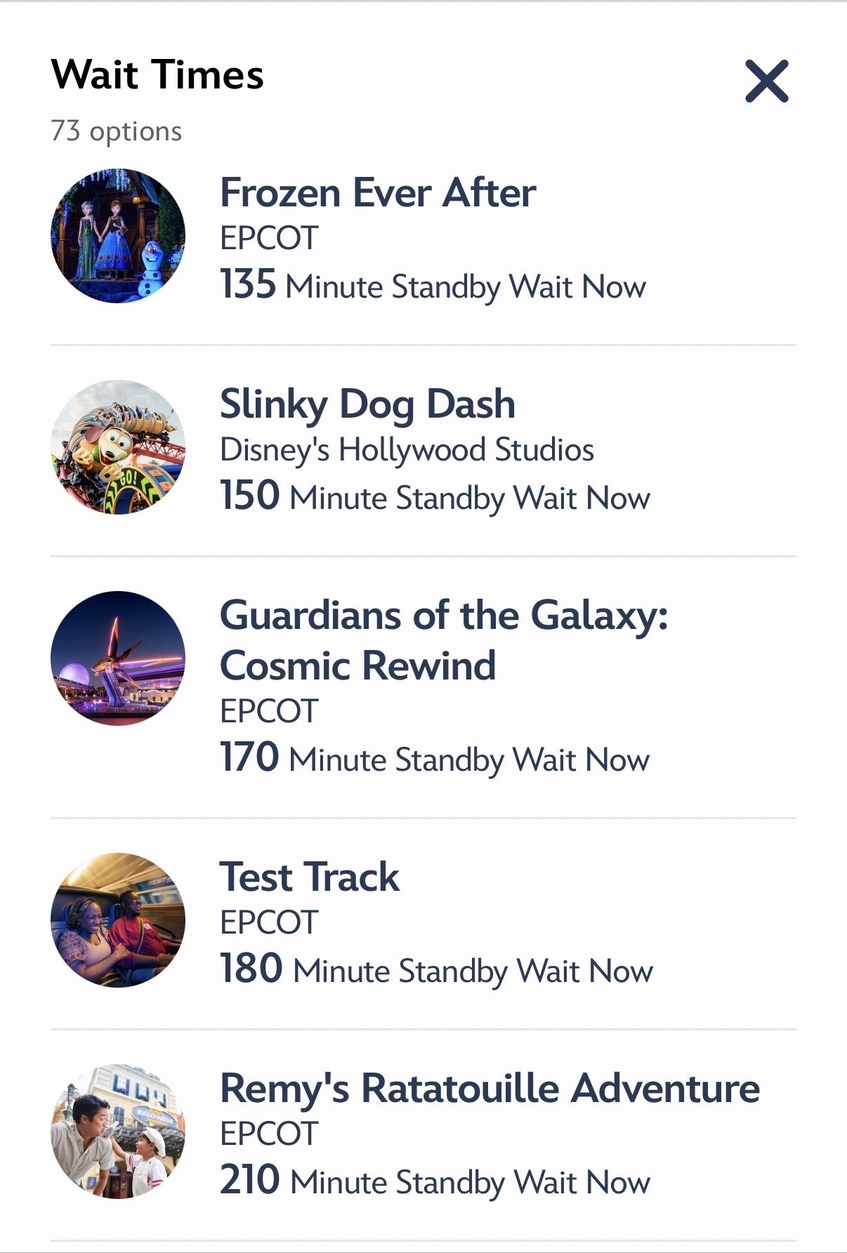 Here's a current look at the wait... - Attractions Magazine | Facebook