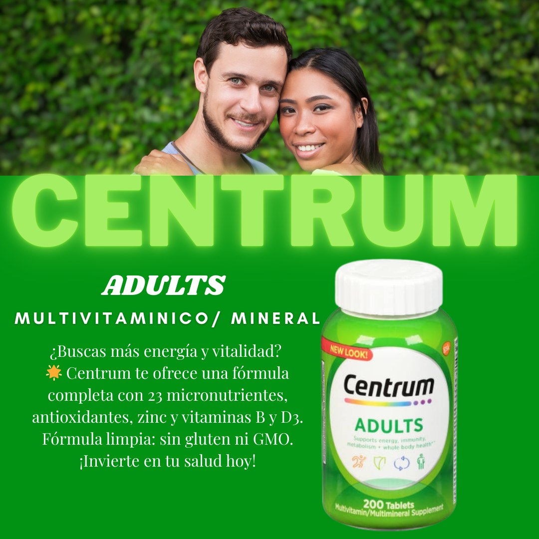 Productos - *CENTRUM SILVER ADULTS 50+AÑOS DE 325 TABLETAS * Para ...