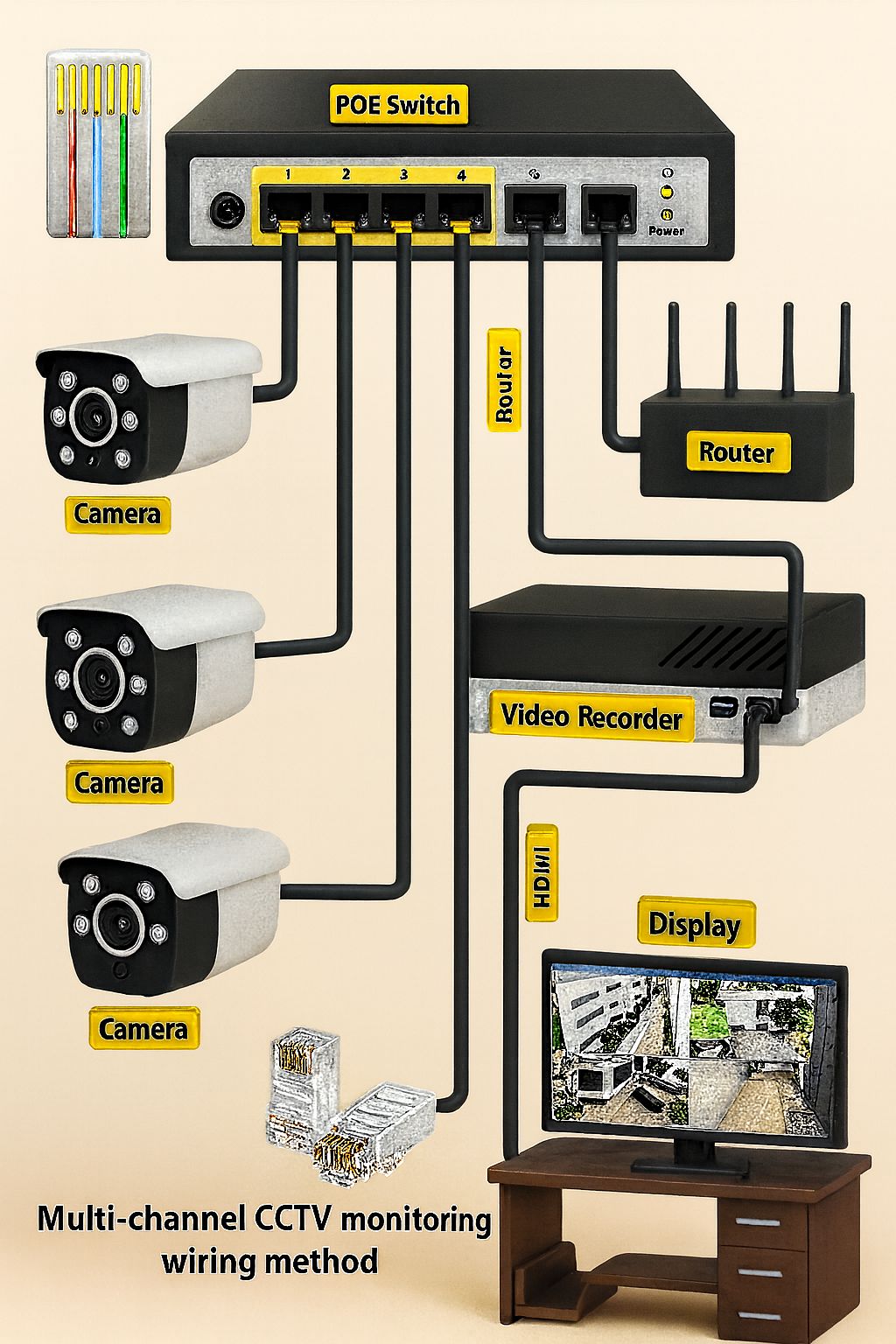 The Expert - #electrician #CCTVCamera How to install multi Channel CCTV ...