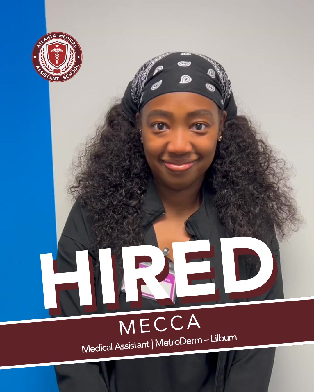Atlanta - Mecca is officially hired at MetroDerm – Lilburn! 🩺 From ...