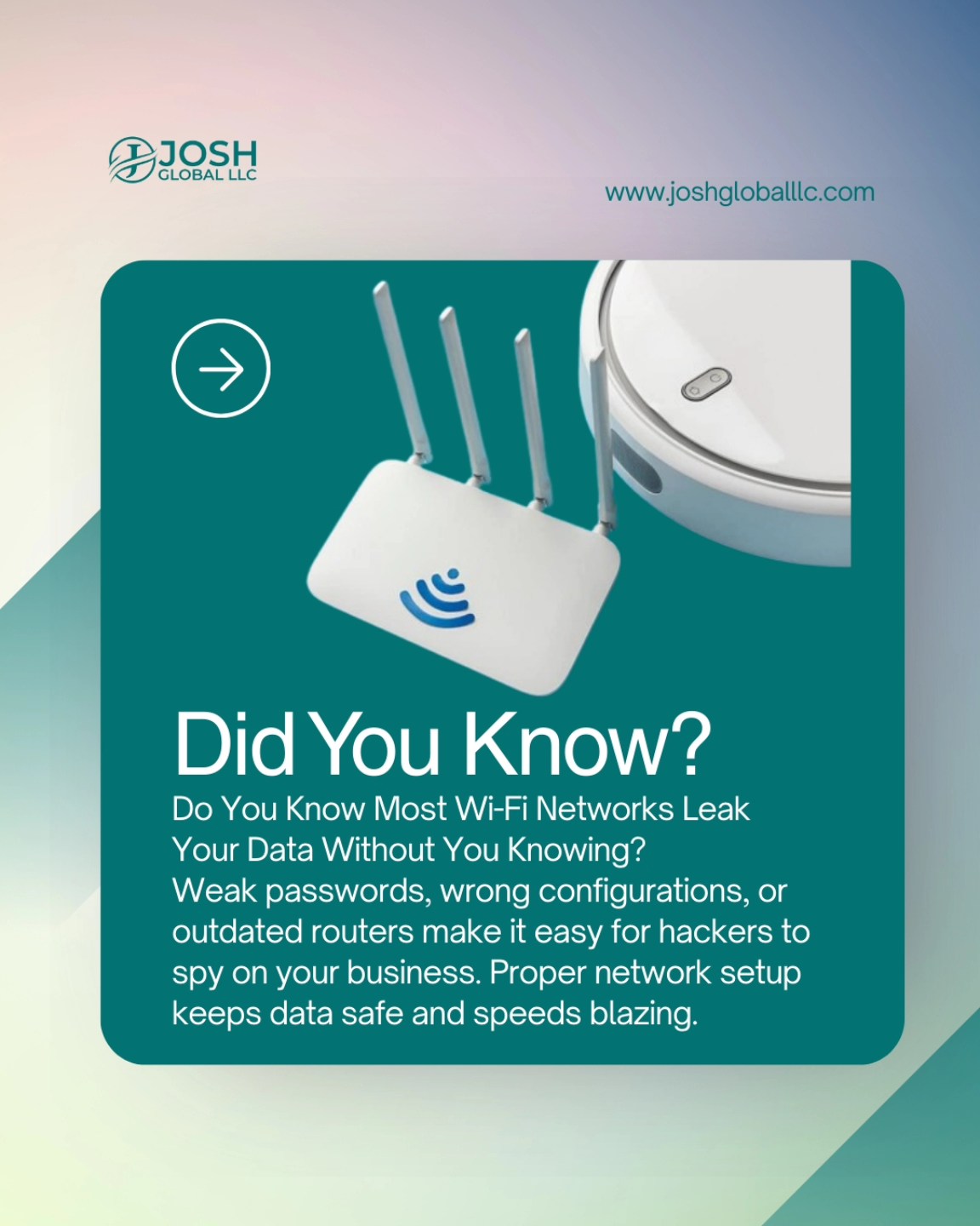 JOSH - 💡 DO YOU KNOW THIS? Most Wi-Fi networks are leaking access and ...