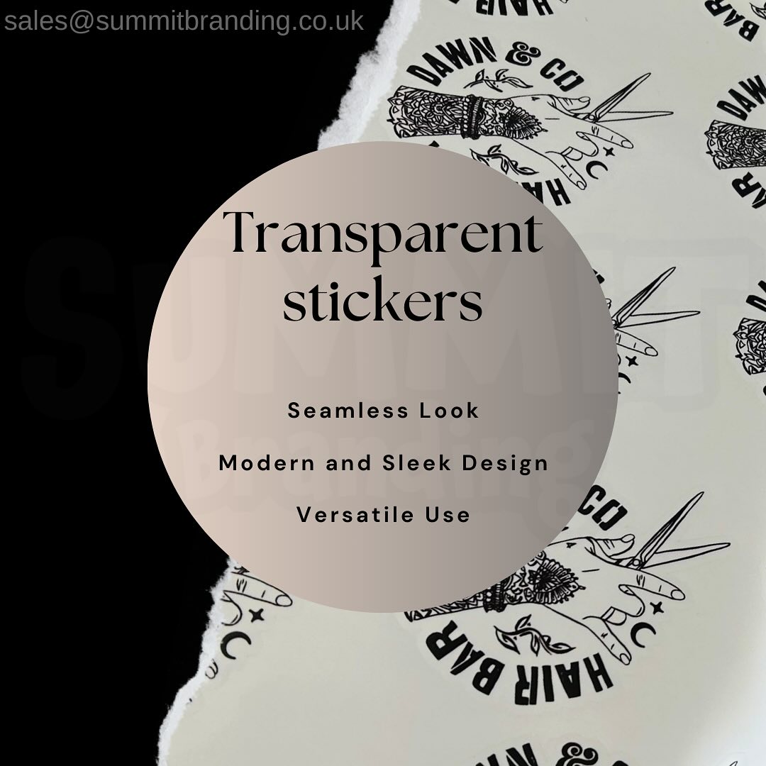 Transparent stickers are made from a... - Summit Branding Ltd