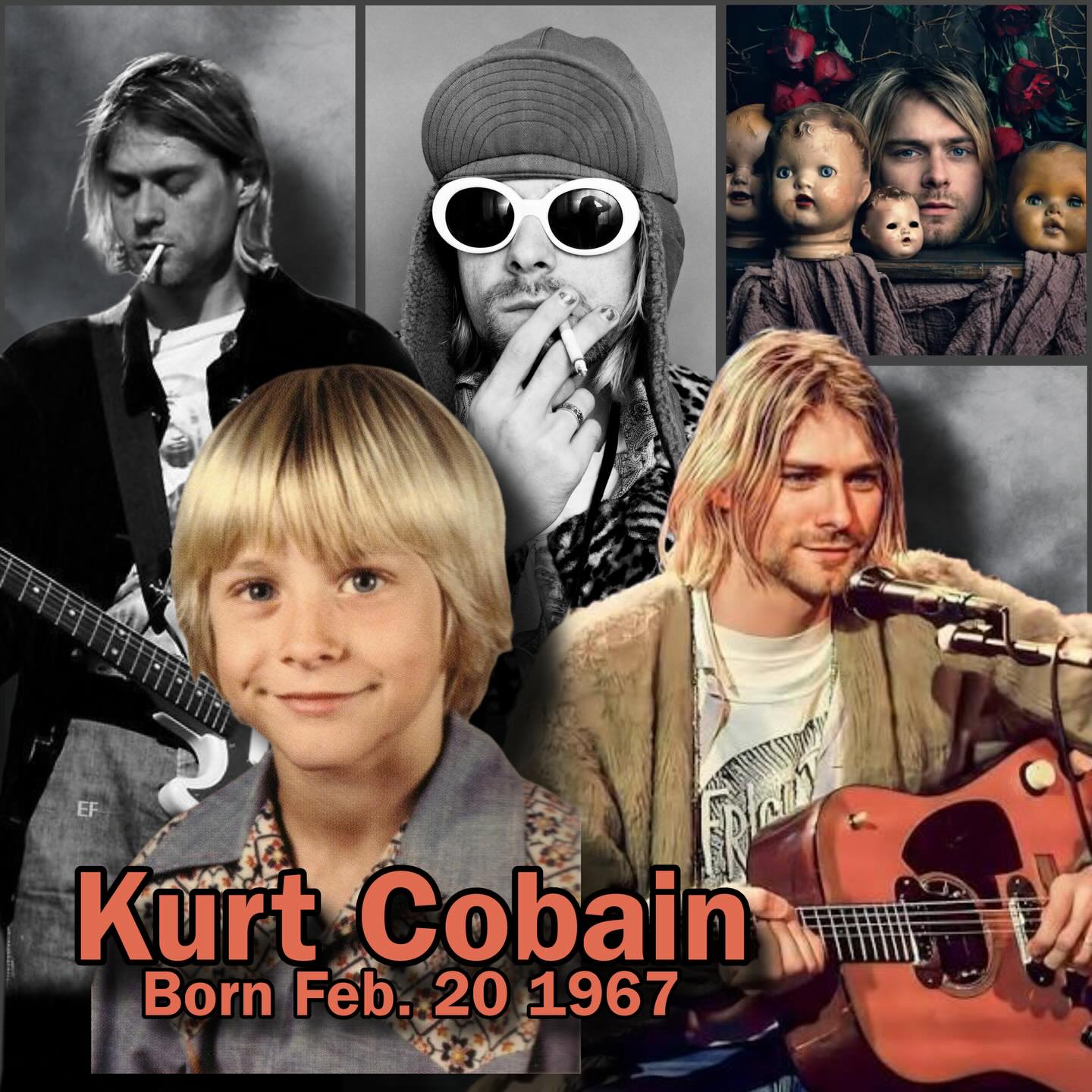 Remembering Kurt Cobain, who was born 59 years ago today. Born On 