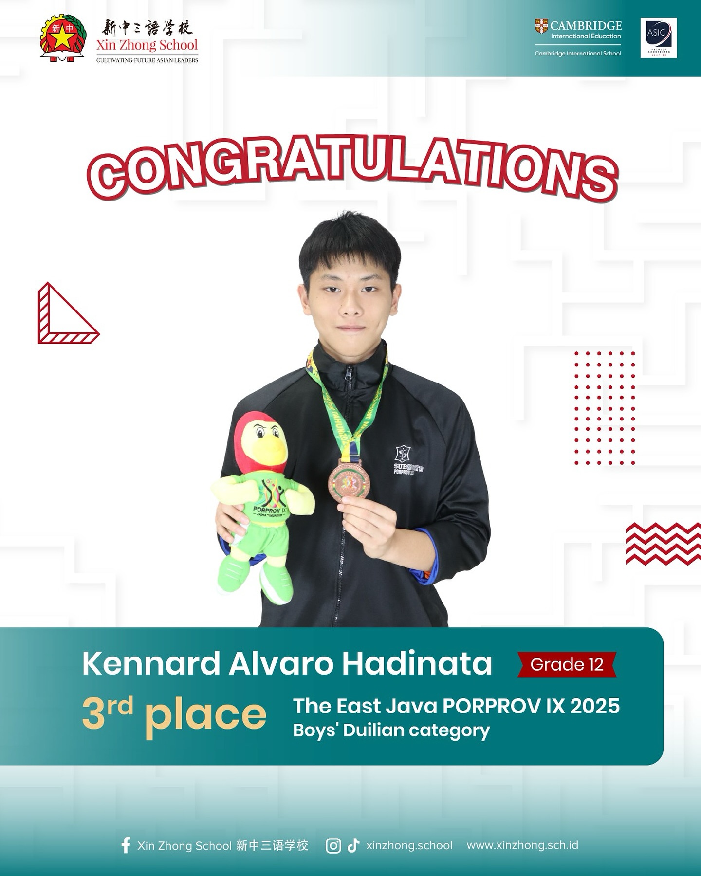 Xin - 🥉 Congratulations, Kennard Alvaro Hadinata (12)! Through great ...