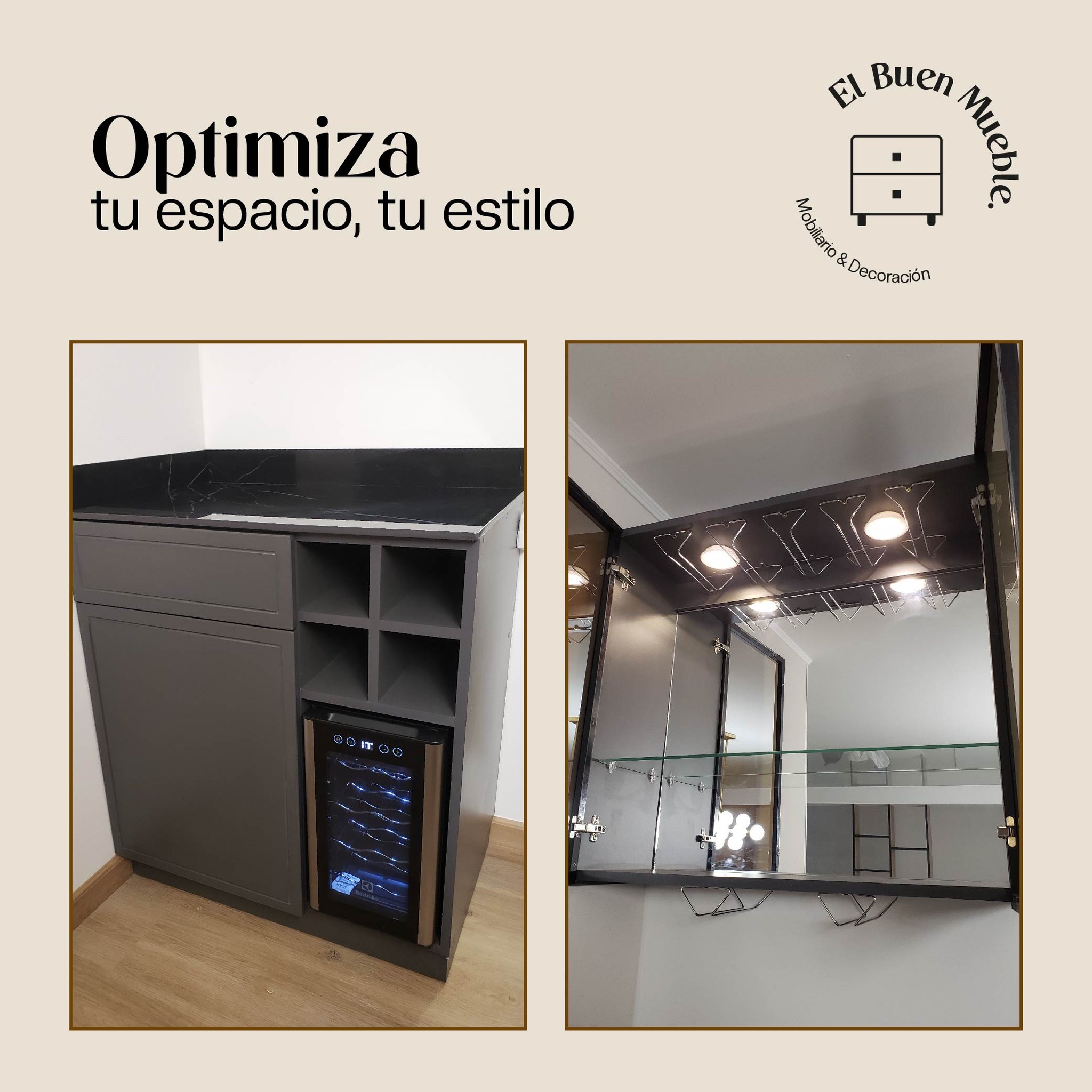 El - 🌟 ¡Transforma tu bar en casa con estilo!🍷 Nuestro Mueble de Bar ...