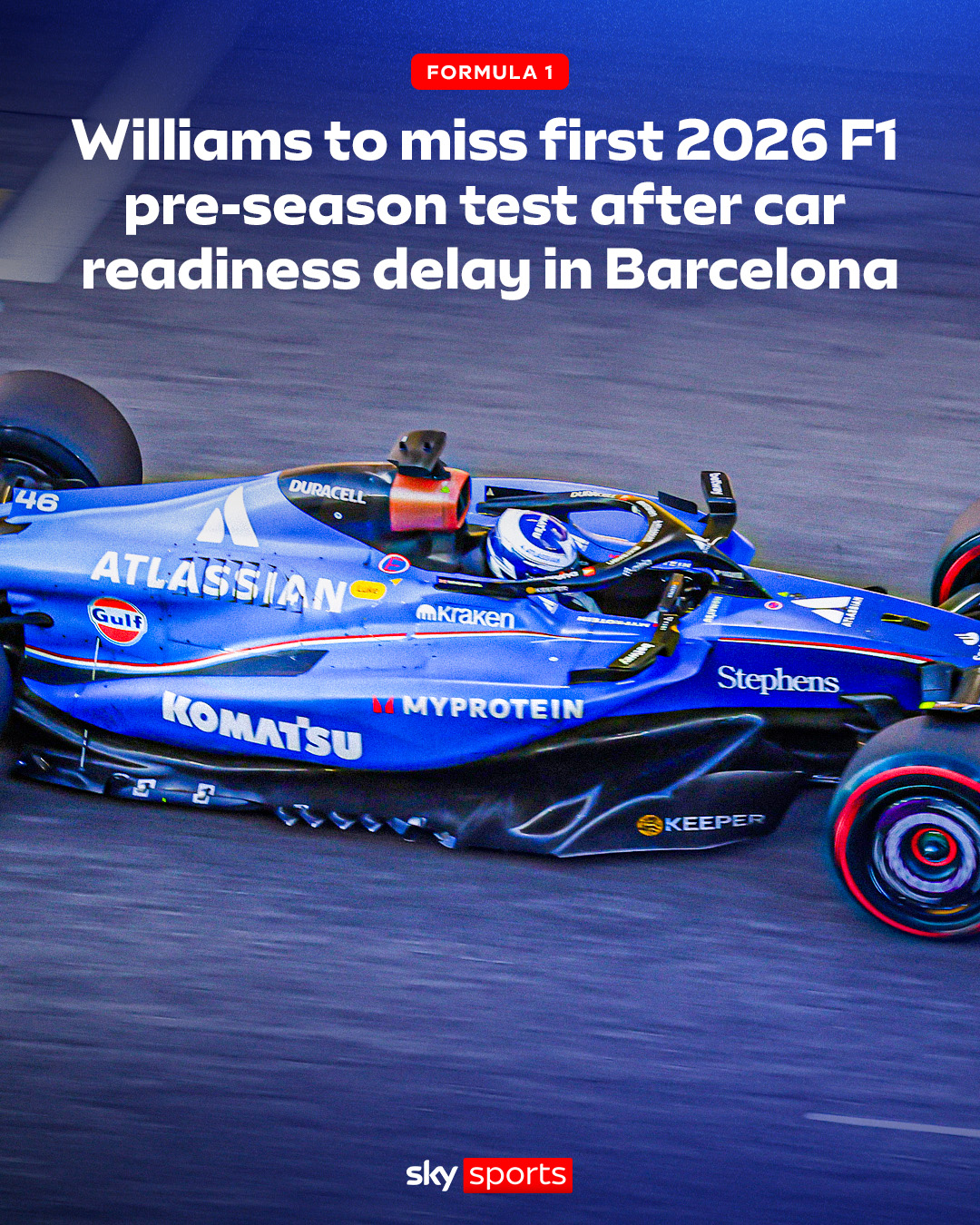 Sky Sports F1 - BREAKING: Williams will miss the first... | Facebook