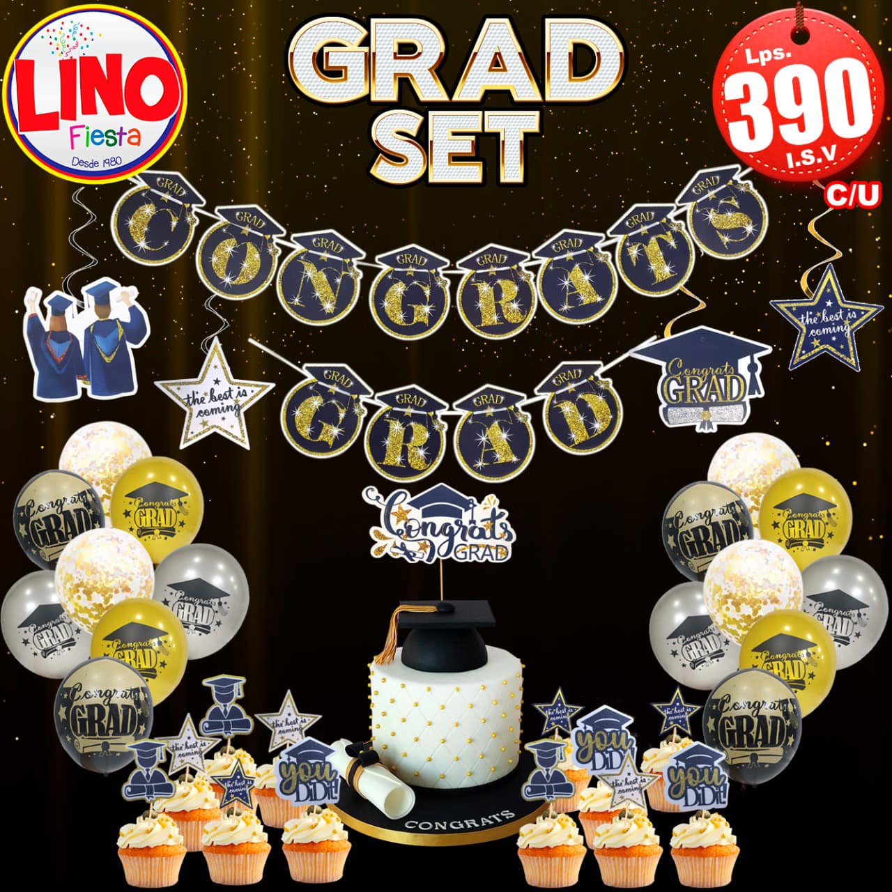 Comercial-Lino Fiesta - Grad Set!👩🏻‍🎓👨🏽‍🎓Decora tu Graduación , Con ...