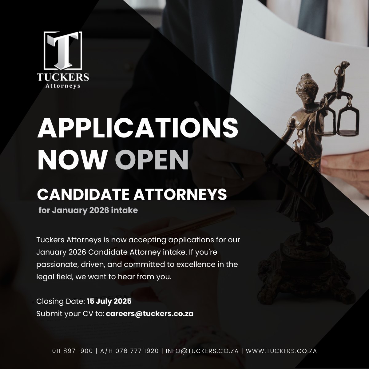 Tuckers - 📢 Now Accepting Applications: Candidate Attorney Intake ...